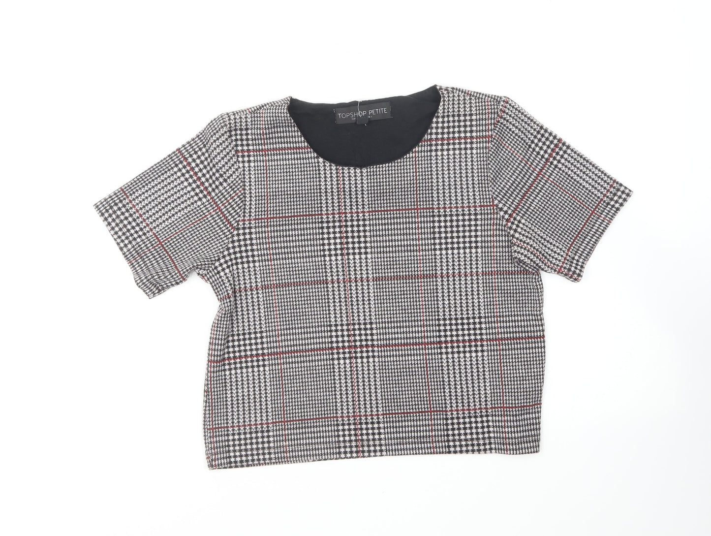 Womens UK Size 6 Topshop Multicoloured Cropped T-Shirt