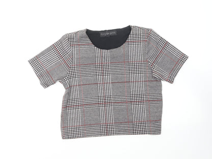 Womens UK Size 6 Topshop Multicoloured Cropped T-Shirt