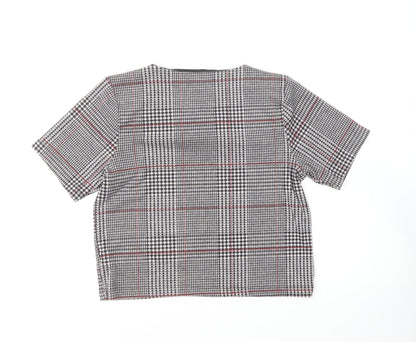 Womens UK Size 6 Topshop Multicoloured Cropped T-Shirt