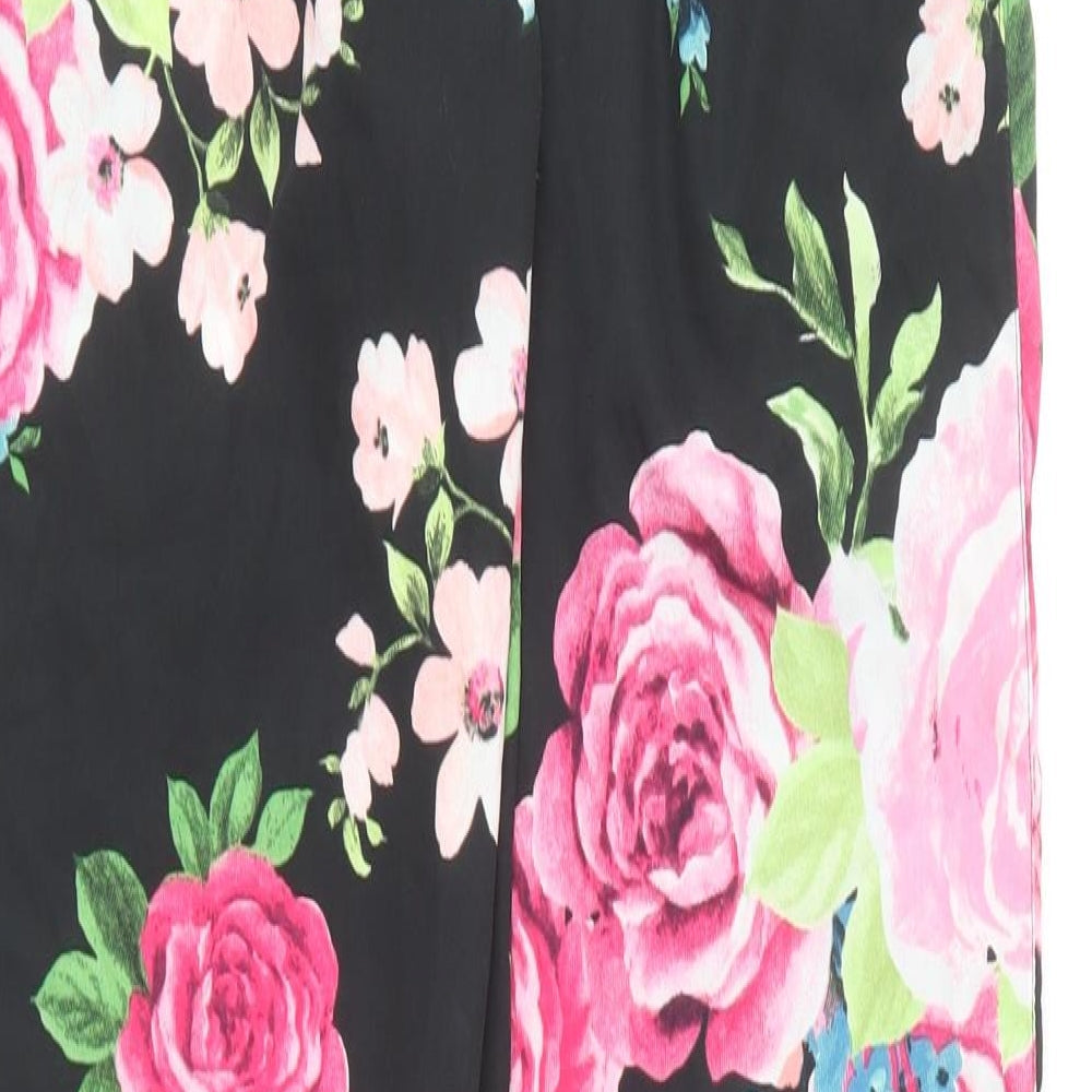 Feel Fabulous Womens Floral Polyester Trousers Size 10 L29 in Regular