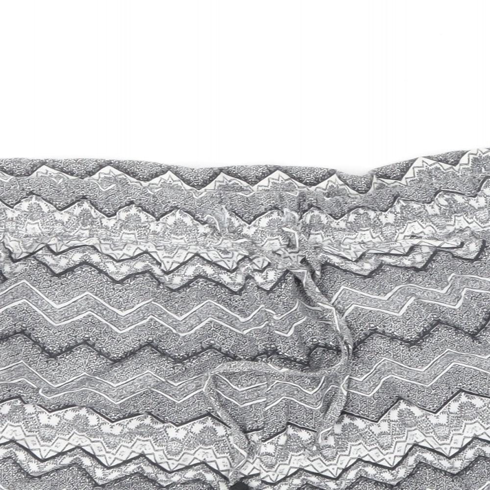 Atmosphere Womens Black Geometric Cotton Culotte Shorts Size 12 L5 in Regular