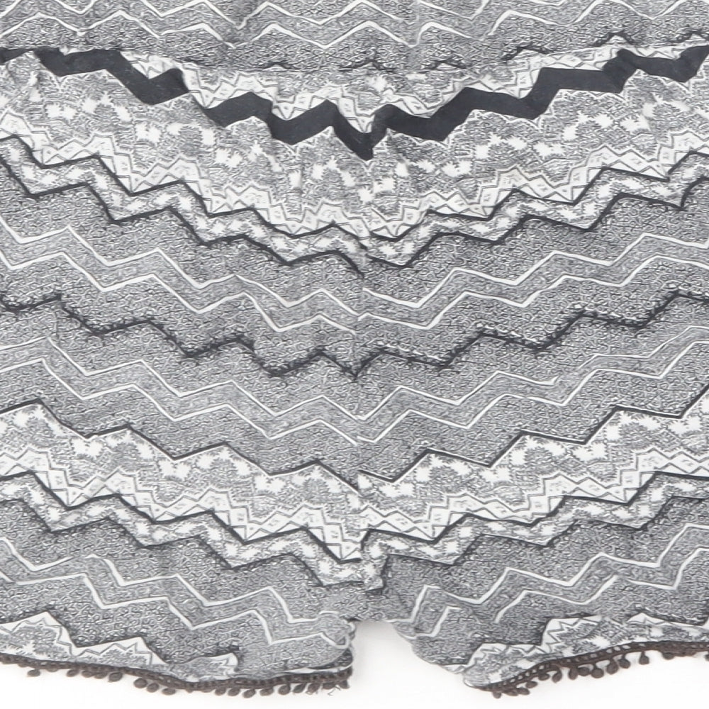 Atmosphere Womens Black Geometric Cotton Culotte Shorts Size 12 L5 in Regular