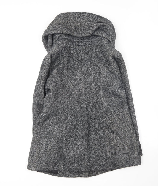 Womens UK Size 10 New Look Grey Overcoat