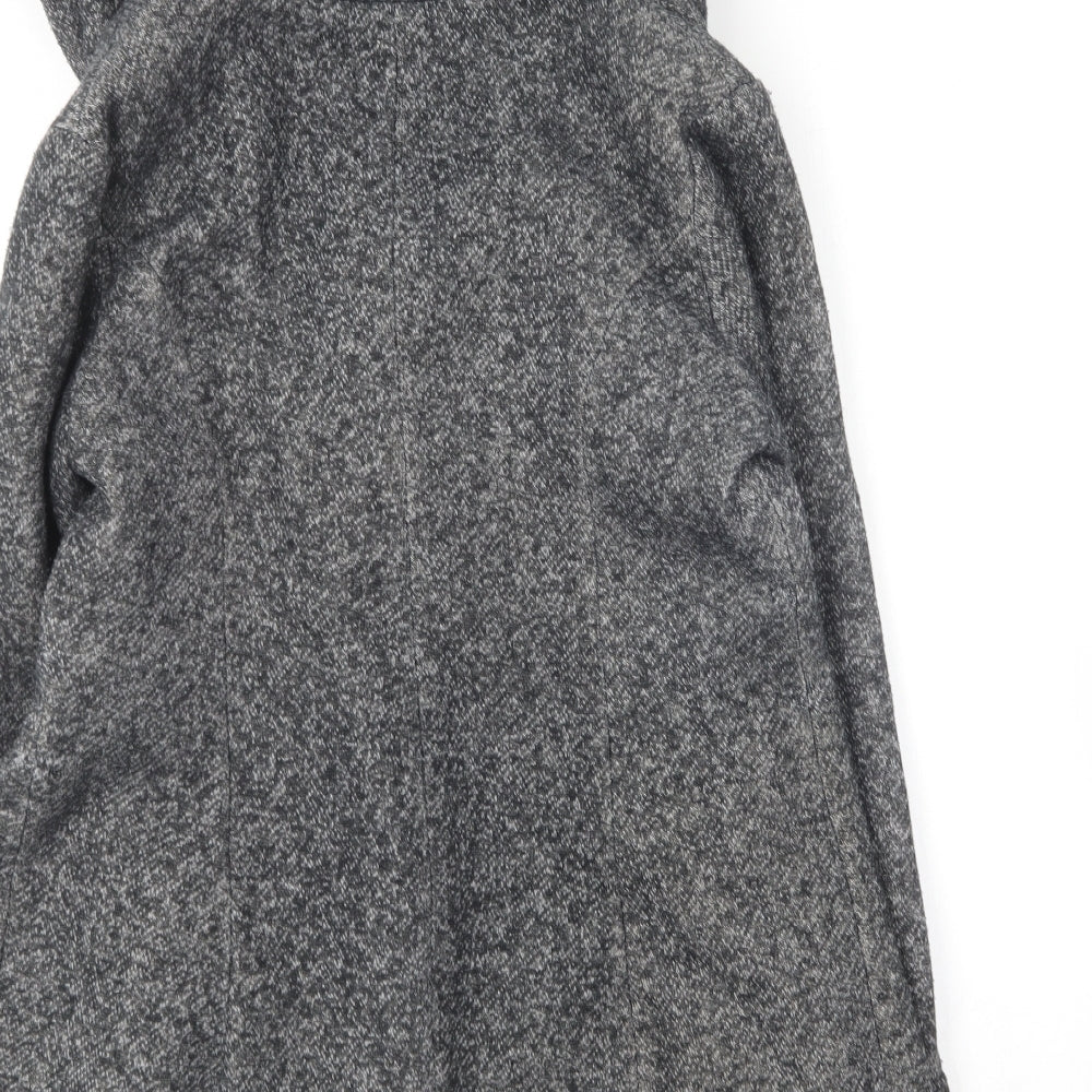 Womens UK Size 10 New Look Grey Overcoat