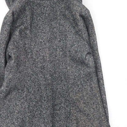 Womens UK Size 10 New Look Grey Overcoat