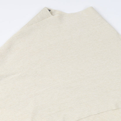 F&F Womens Beige Round Neck Acrylic Cape Jumper One Size