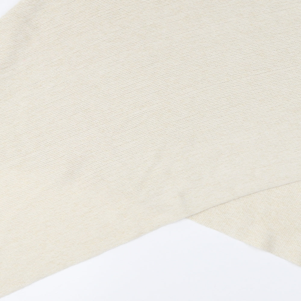 F&F Womens Beige Round Neck Acrylic Cape Jumper One Size