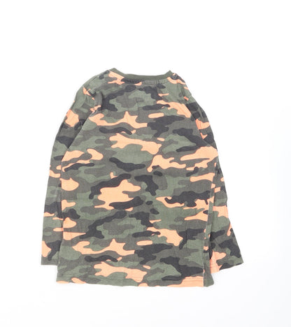 Matalan Boys Multicoloured Camouflage Cotton Basic T-Shirt Size 6 Years Round Neck - NYC