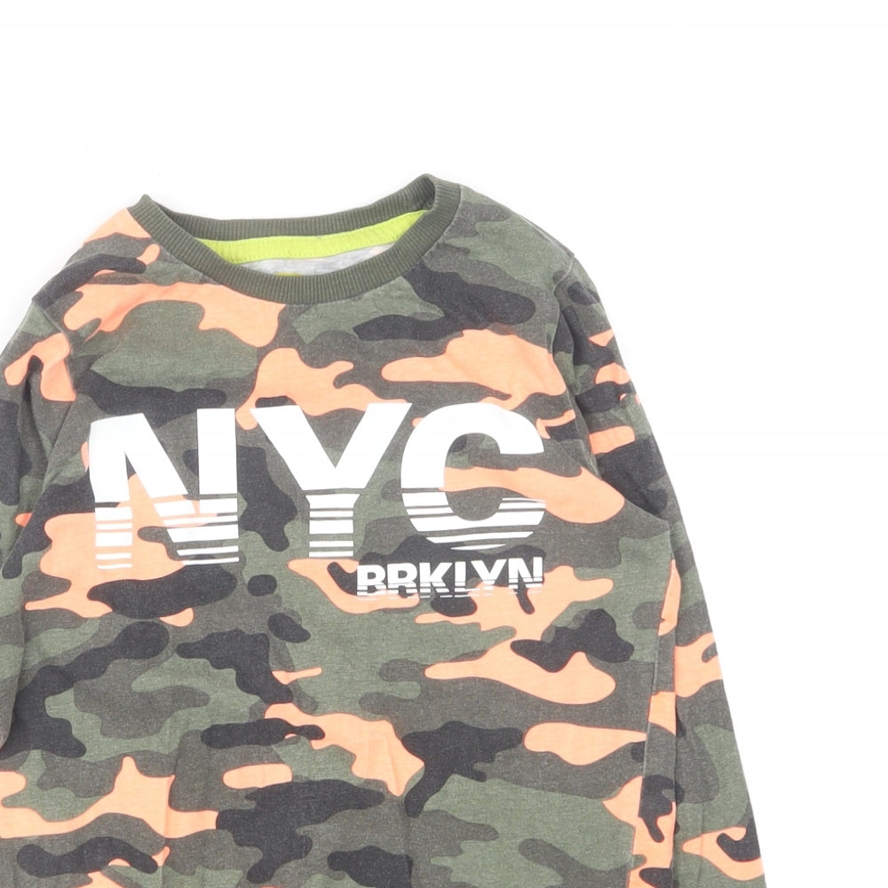 Matalan Boys Multicoloured Camouflage Cotton Basic T-Shirt Size 6 Years Round Neck - NYC