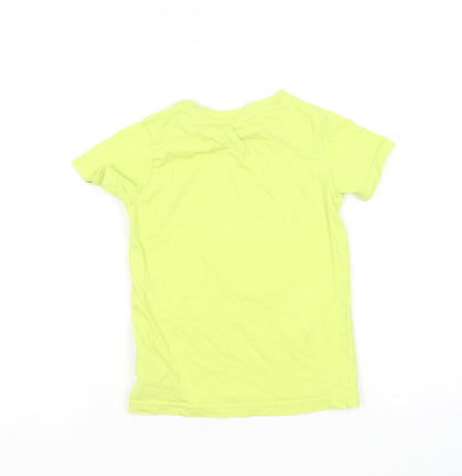 Mothercare Boys Green Cotton Basic T-Shirt Size 3-4 Years Round Neck