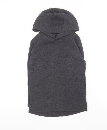 Primark Boys Grey Cotton Pullover Hoodie Size 5-6 Years