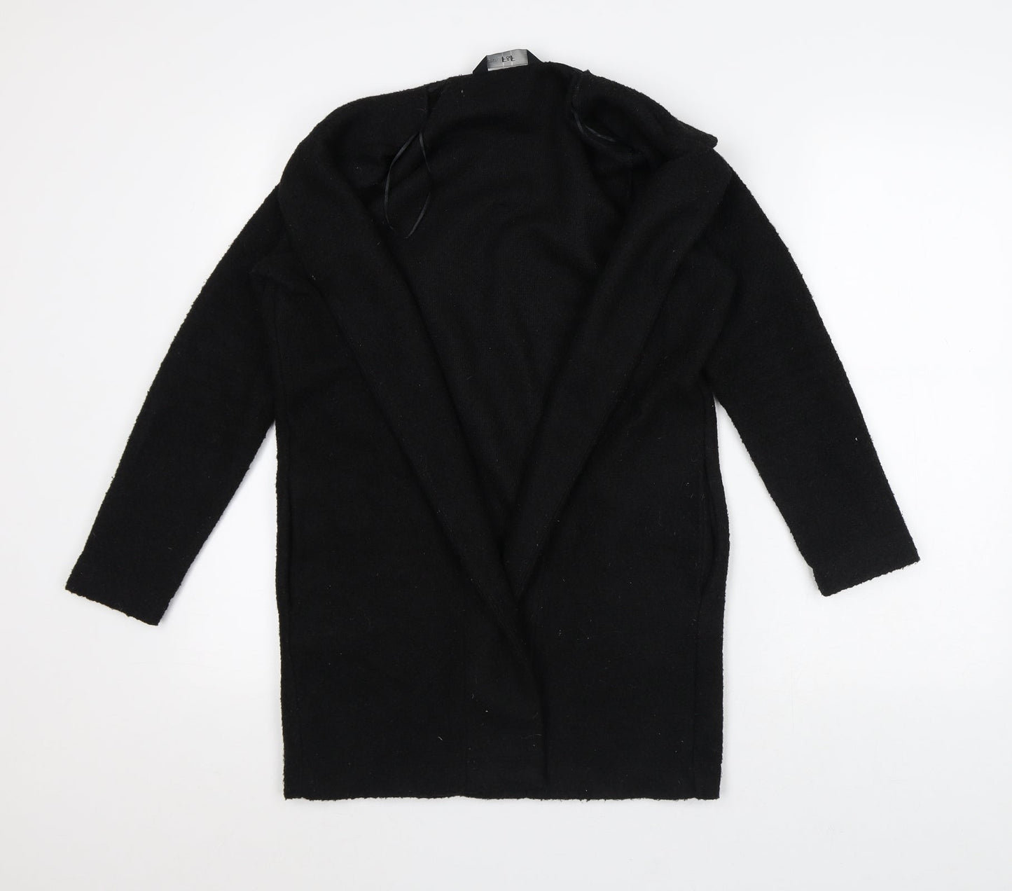 F&F Womens Black Round Neck Polyester Cardigan Jumper Size 6