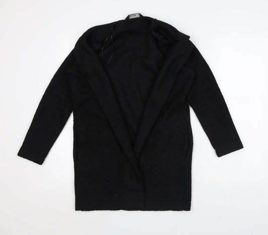 F&F Womens Black Round Neck Polyester Cardigan Jumper Size 6