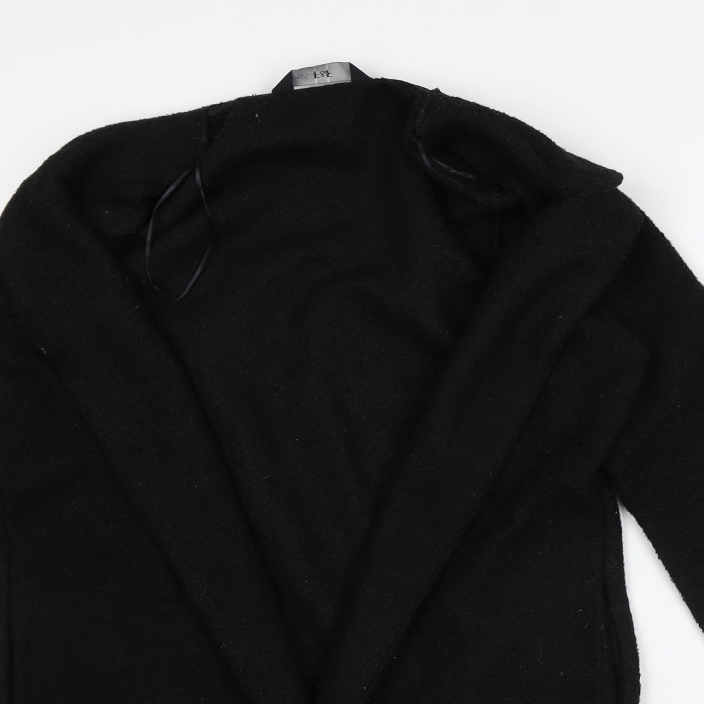 F&F Womens Black Round Neck Polyester Cardigan Jumper Size 6