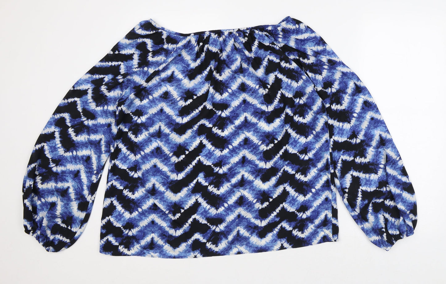 Womens UK Size 14 Peacocks Blue Tunic Blouse