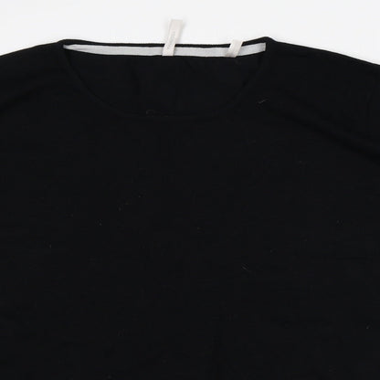 Anthology Womens Black Round Neck Viscose Pullover Jumper Size L
