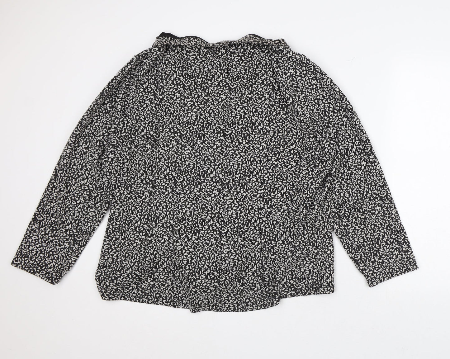 Womens UK Size L Preworn Black Cardigan Jumper