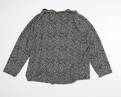 Womens UK Size L Preworn Black Cardigan Jumper