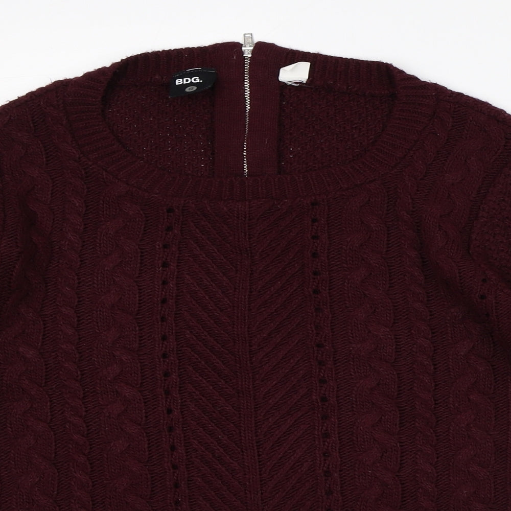 Womens UK Size S BDG Purple Pullover Jumper