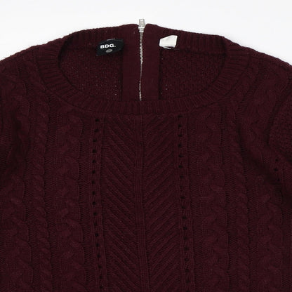 Womens UK Size S BDG Purple Pullover Jumper