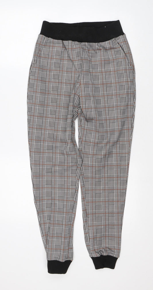 Cameo Rose Womens Multicoloured Plaid Polyester Carrot Trousers Size 8 L27 in Regular
