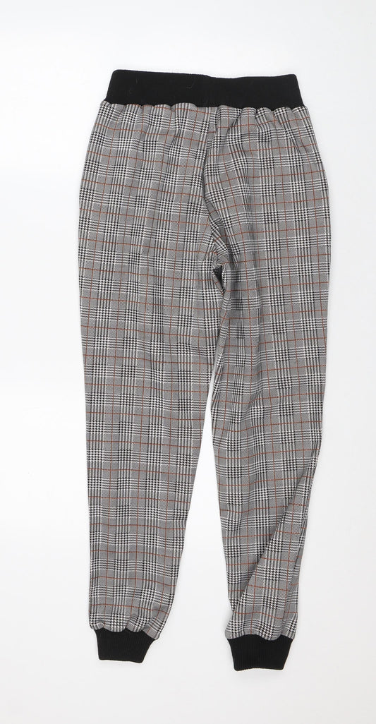 Cameo Rose Womens Multicoloured Plaid Polyester Carrot Trousers Size 8 L27 in Regular