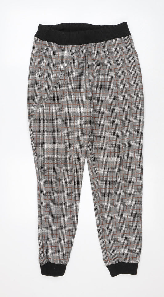 Cameo Rose Womens Multicoloured Plaid Polyester Carrot Trousers Size 12 L28 in Regular