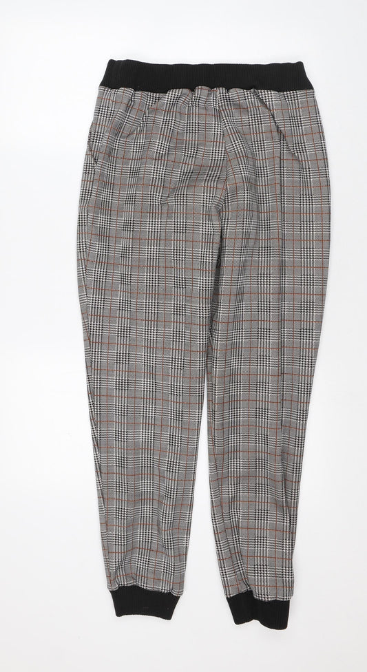 Cameo Rose Womens Multicoloured Plaid Polyester Carrot Trousers Size 12 L28 in Regular