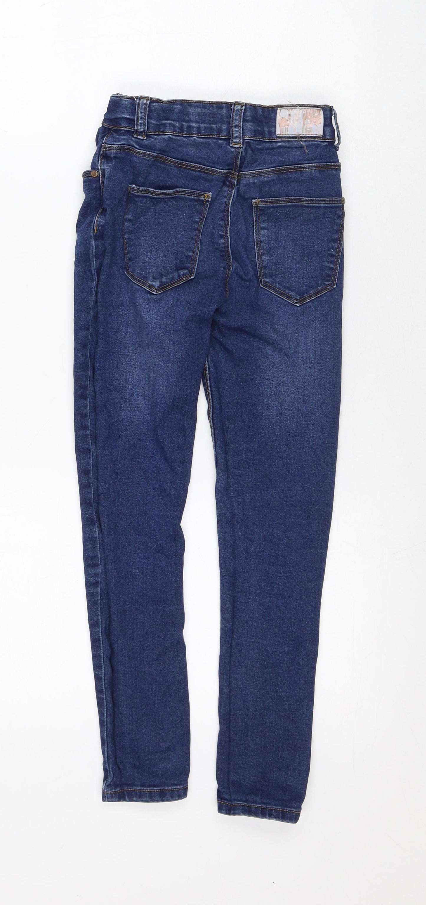 Denim & Co. Girls Blue Cotton Skinny Jeans Size 9-10 Years Regular