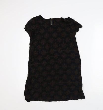 Womens UK Size M Preworn Black Tunic T-Shirt
