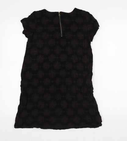 Womens UK Size M Preworn Black Tunic T-Shirt