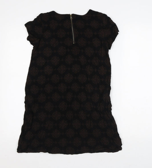 Womens UK Size M Preworn Black Tunic T-Shirt