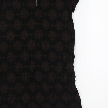 Womens UK Size M Preworn Black Tunic T-Shirt