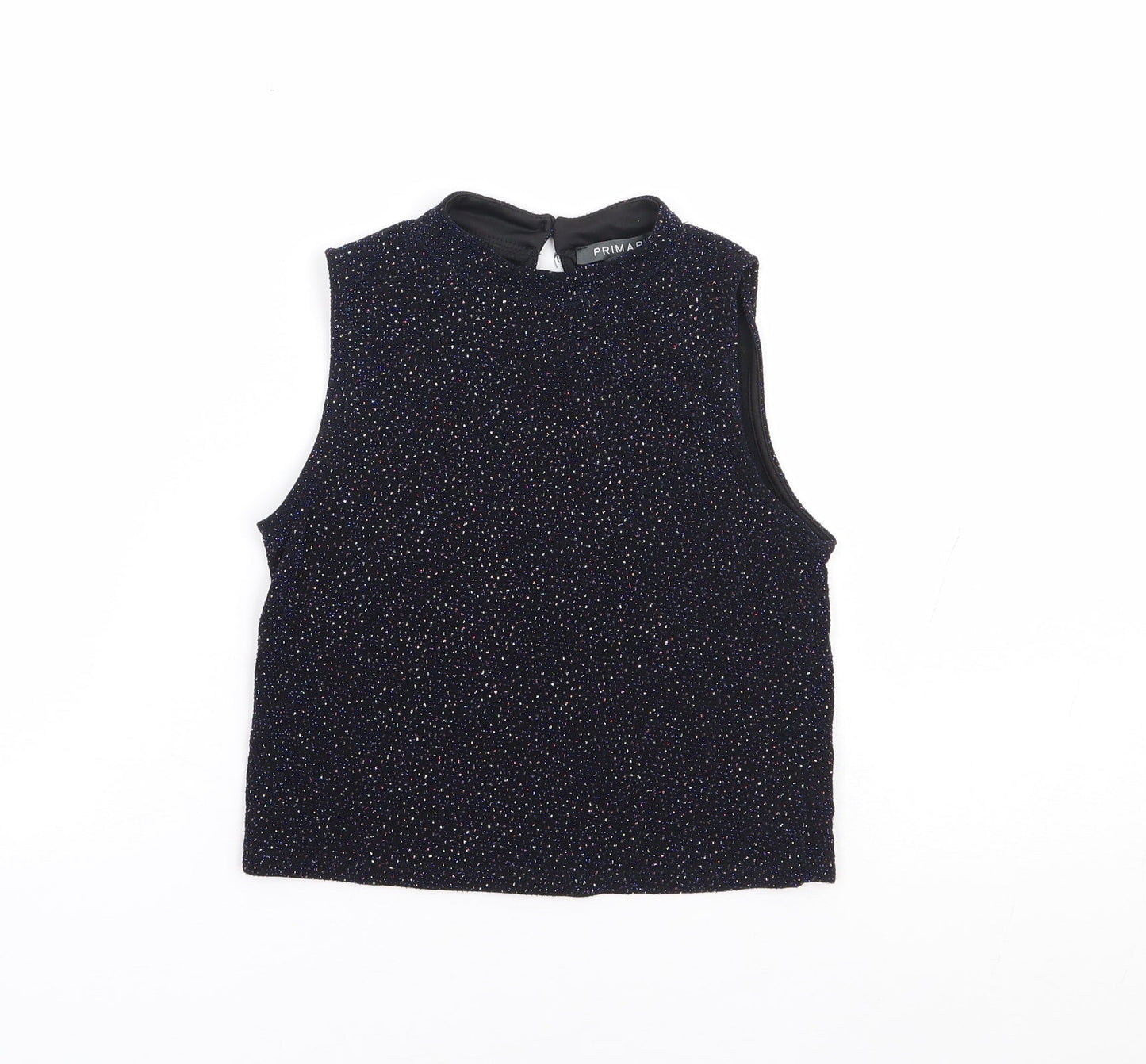 Primark Girls Blue Nylon Jersey Tank Size 10-11 Years Mock Neck Pullover