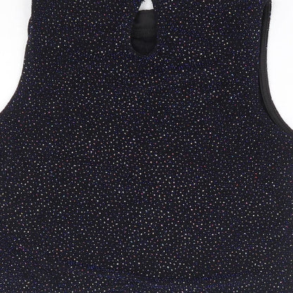 Primark Girls Blue Nylon Jersey Tank Size 10-11 Years Mock Neck Pullover