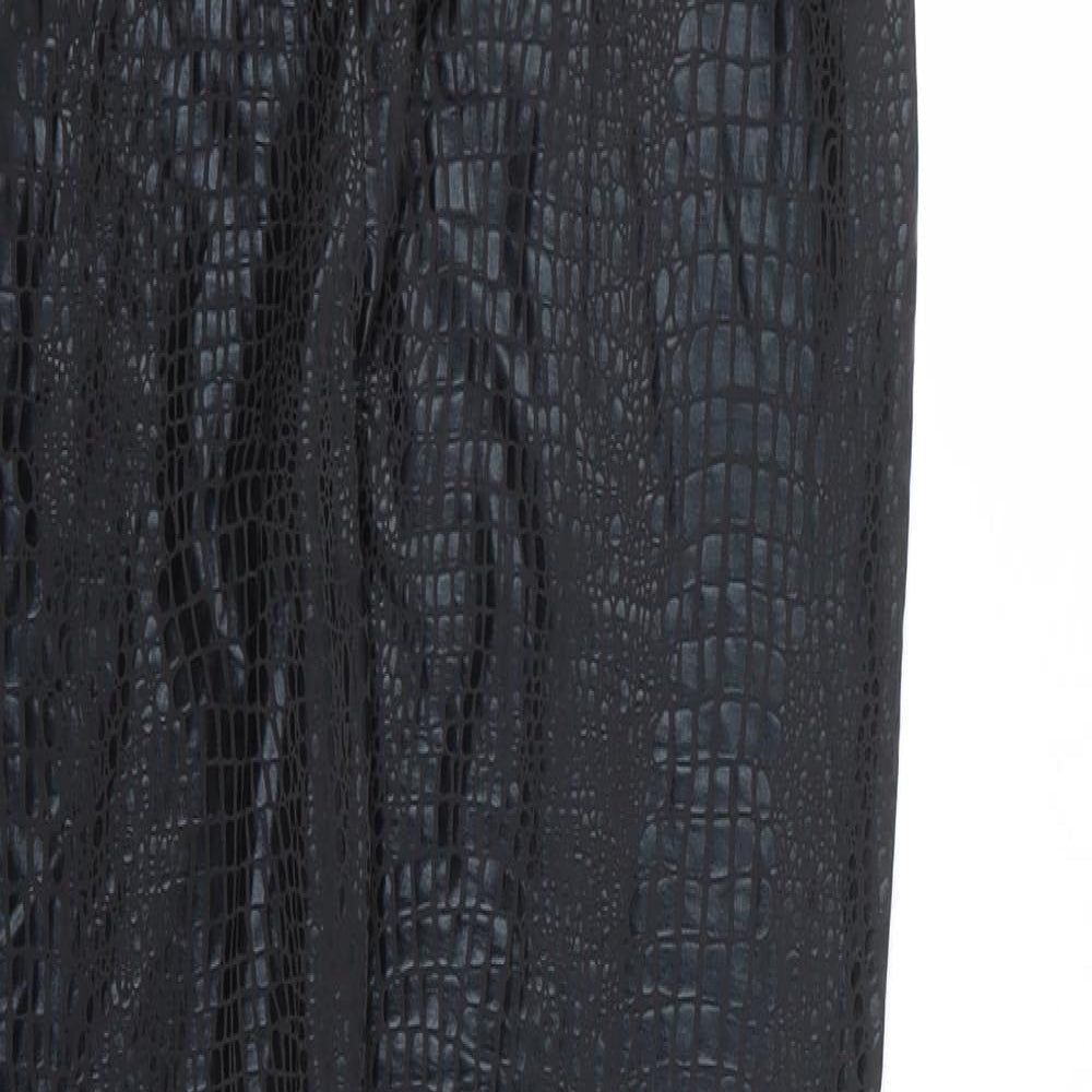 SheIn Girls Black Geometric Polyester Jogger Trousers Size 12 Years Regular