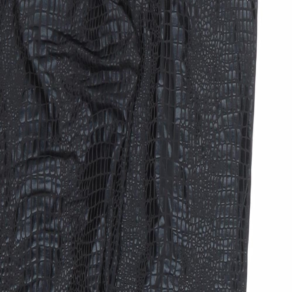 SheIn Girls Black Geometric Polyester Jogger Trousers Size 12 Years Regular