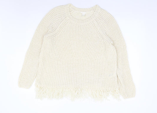Womens UK Size M H&M Ivory Pullover Jumper