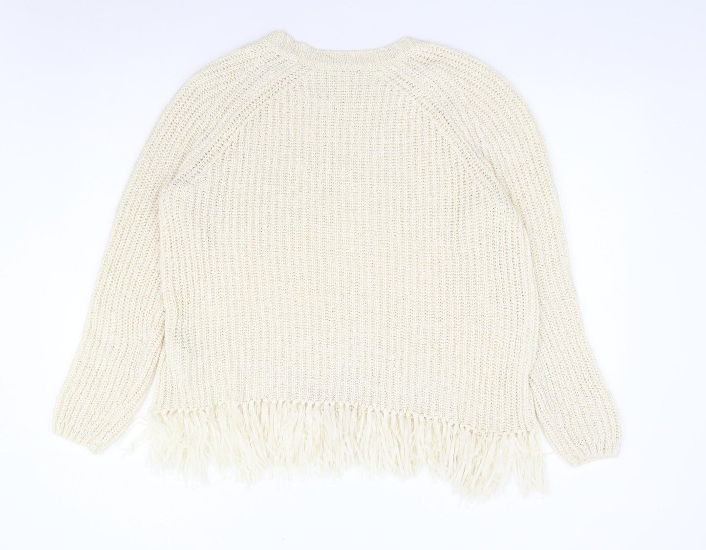 Womens UK Size M H&M Ivory Pullover Jumper