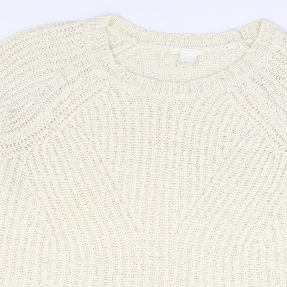 Womens UK Size M H&M Ivory Pullover Jumper