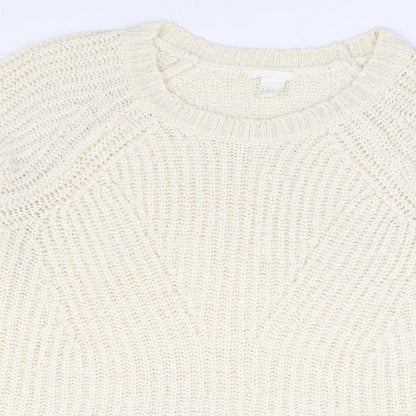 Womens UK Size M H&M Ivory Pullover Jumper