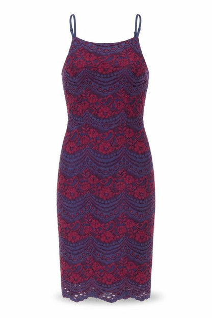 New Look Womens Multicoloured Floral Nylon Bodycon Size 8 Square Neck Zip