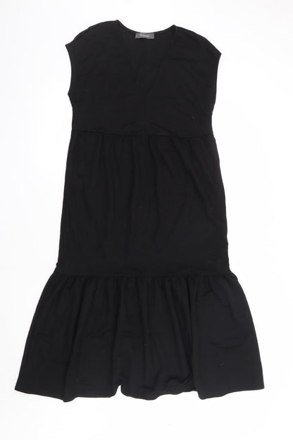 Primark Womens Black Viscose A-Line Size 4 V-Neck Pullover