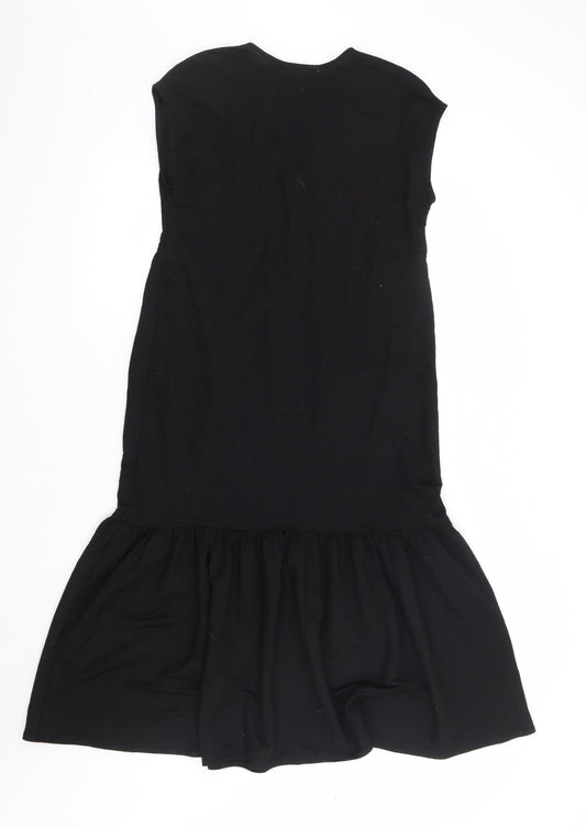 Primark Womens Black Viscose A-Line Size 4 V-Neck Pullover