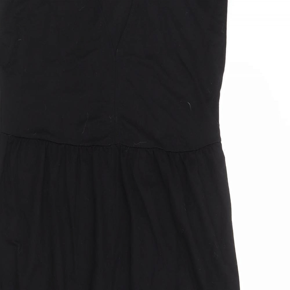 Primark Womens Black Viscose A-Line Size 4 V-Neck Pullover