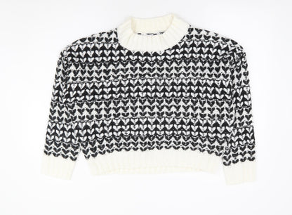 Womens UK Size M Pep & Co Black Pullover Jumper