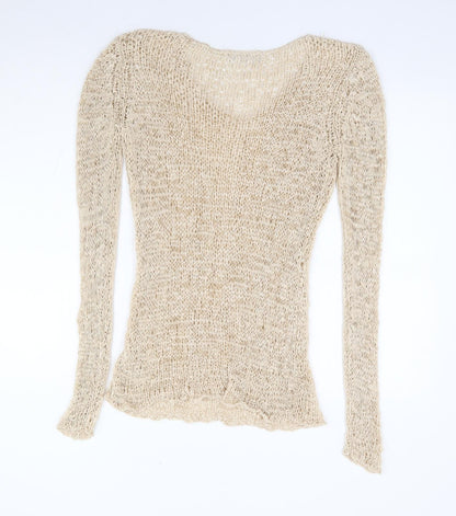 Womens UK Size 14 BHS Beige Pullover Jumper