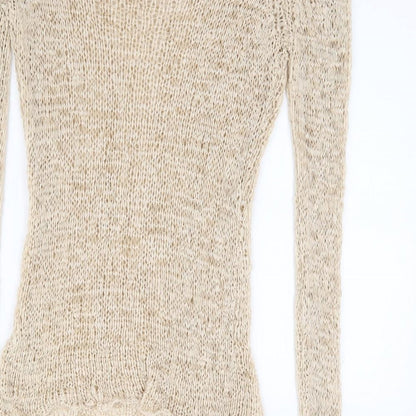 Womens UK Size 14 BHS Beige Pullover Jumper