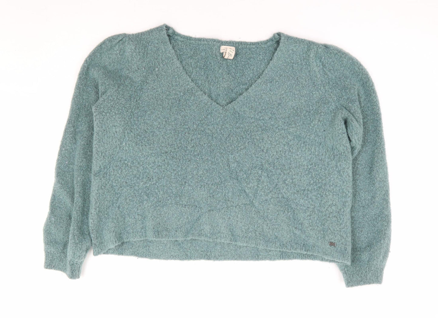 Womens UK Size M Pull & Bear Green Pullover Jumper