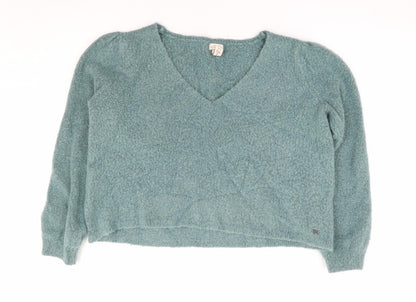 Womens UK Size M Pull & Bear Green Pullover Jumper